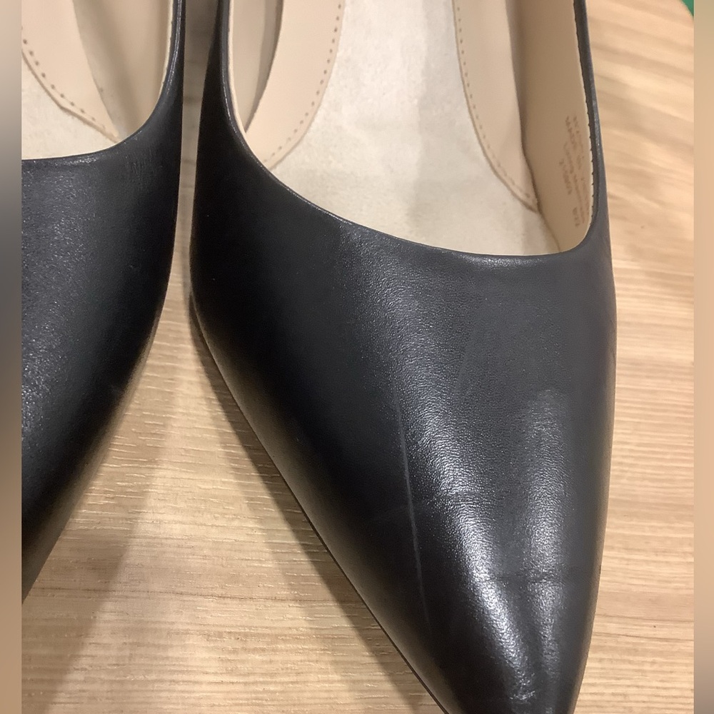 Cole Haan Go-To Elegant Black Leather Women's Heels Shoes Size 9B - Picture 8 of 10